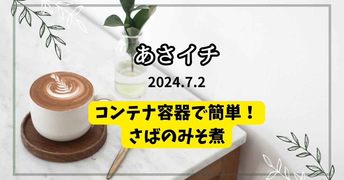 コンテナ容器で簡単！さばのみそ煮