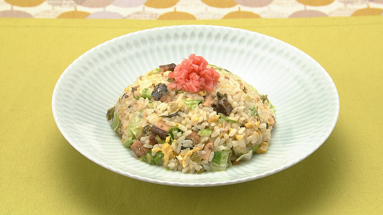 さば缶レタス炒飯