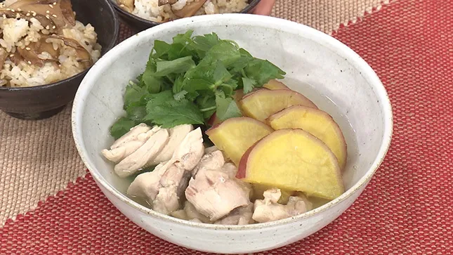 鶏肉とさつま芋の塩煮