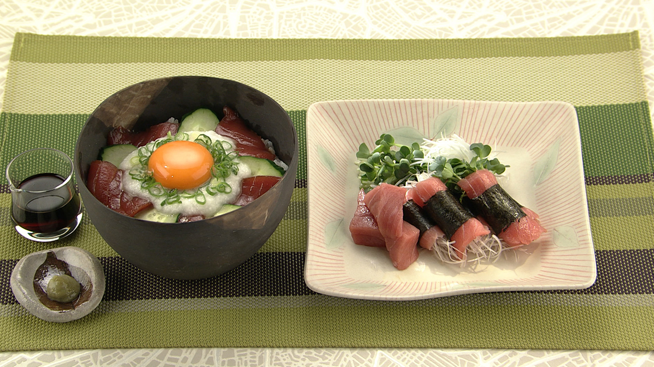 まぐろ山かけ丼＆巻きマグロ