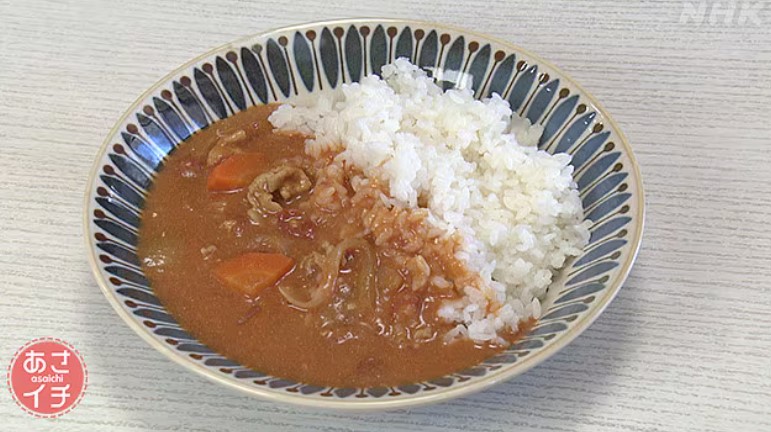 カレールー半分とトマト缶で作る　さっぱりカレー