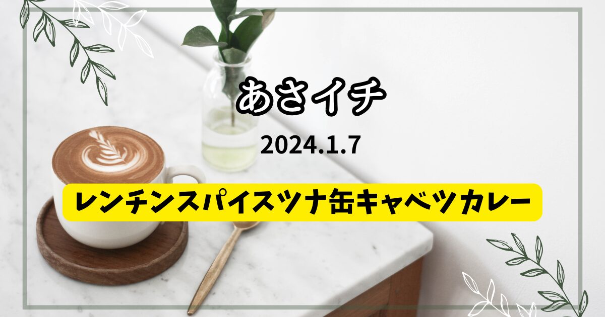 レンチンスパイスツナ缶キャベツカレー