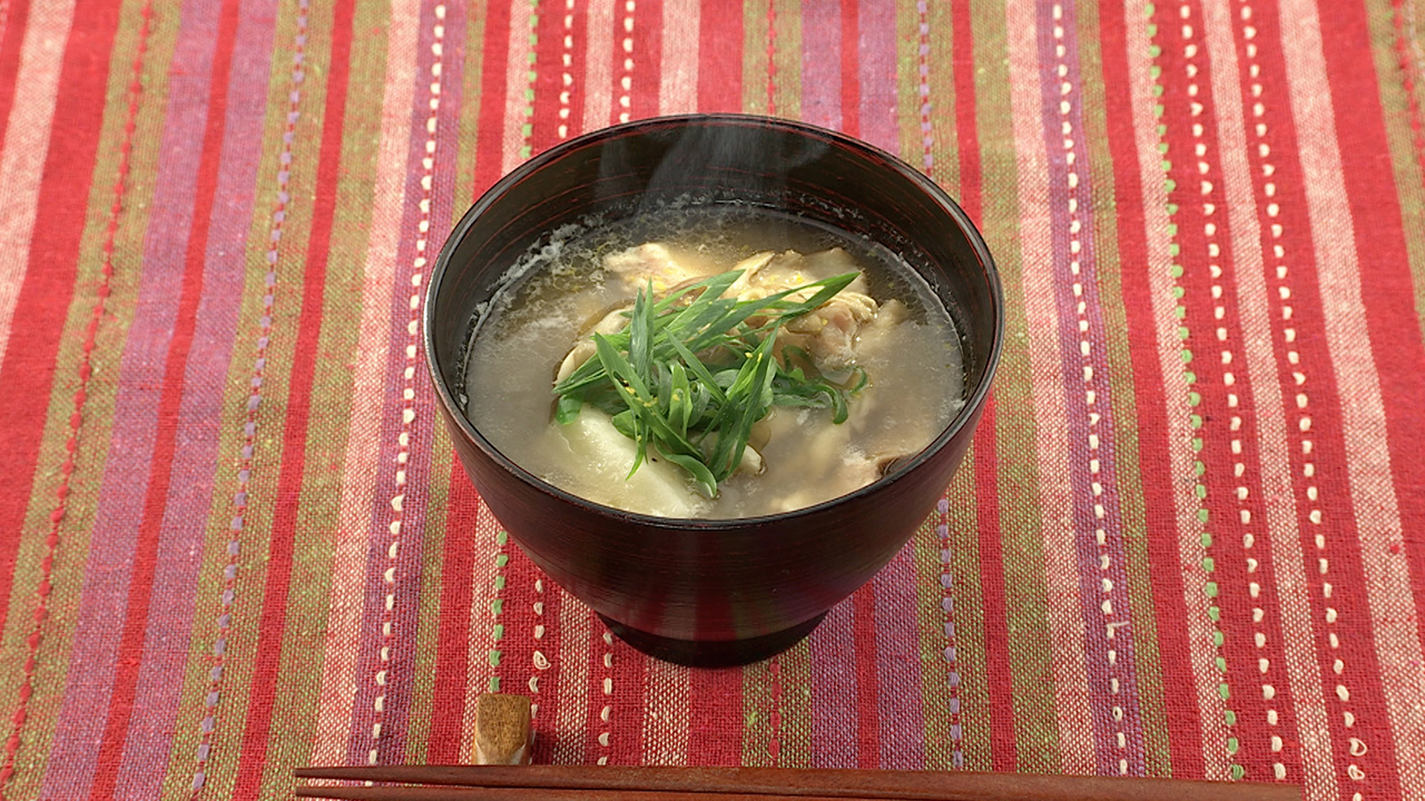 餅と鶏のみぞれ煮