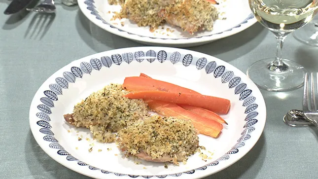 鶏肉の香草パン粉焼き